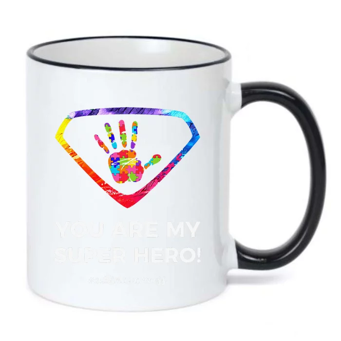 You Are My Superhero Autism For Autism Awareness Black Color Changing Mug