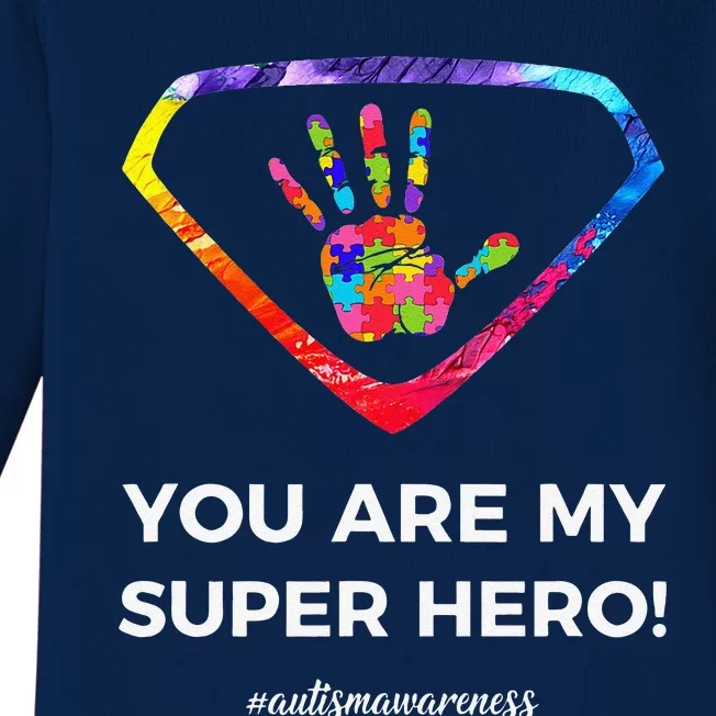 You Are My Superhero Autism For Autism Awareness Baby Long Sleeve Bodysuit