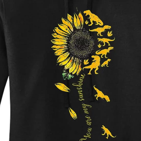 You Are My Sunshine Dinosaur T Rex Sunflower Women's Pullover Hoodie