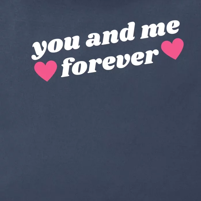 You And Me Forever Heart Zip Tote Bag