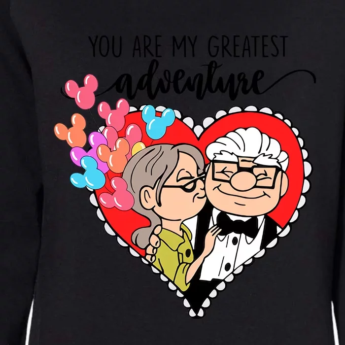 You Are My Greatest Adventure His Carl Her Ellie Happy Valentine's Day Womens California Wash Sweatshirt