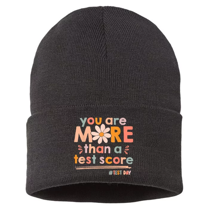 You Are More Than A Test Score Teacher Testing Test Day Sustainable Knit Beanie