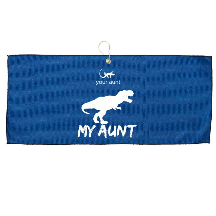 Your Aunt My Aunt Funny Lizard Cute Auntie Dinosaur Family Large Microfiber Waffle Golf Towel