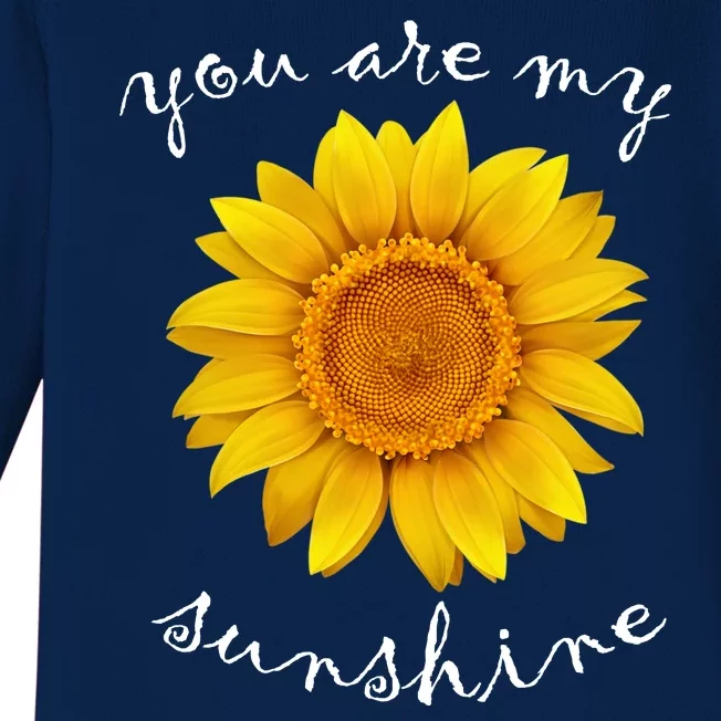 You Are My Sunshine Sunflower Baby Long Sleeve Bodysuit