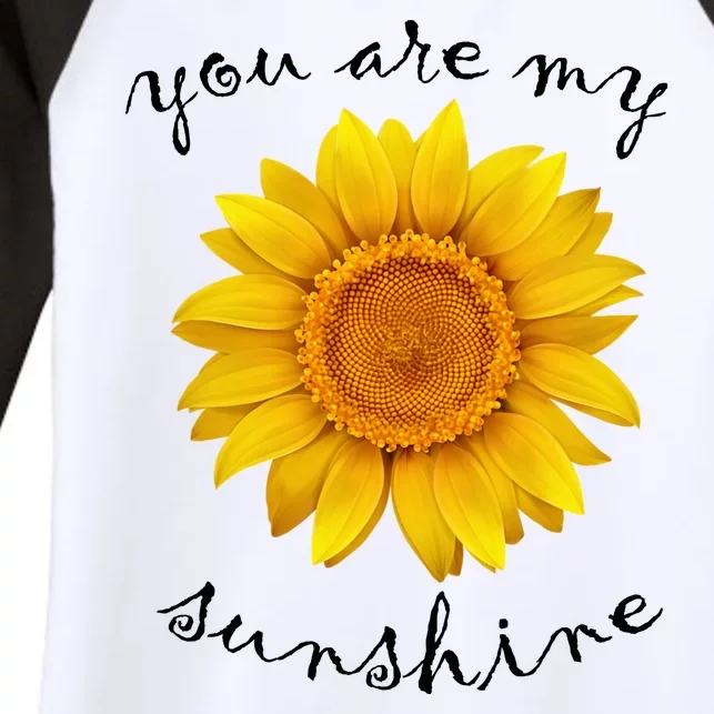 You Are My Sunshine Sunflower Women's Tri-Blend 3/4-Sleeve Raglan Shirt