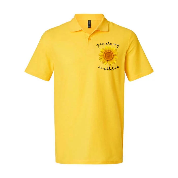 You Are My Sunshine Sunflower Softstyle Adult Sport Polo