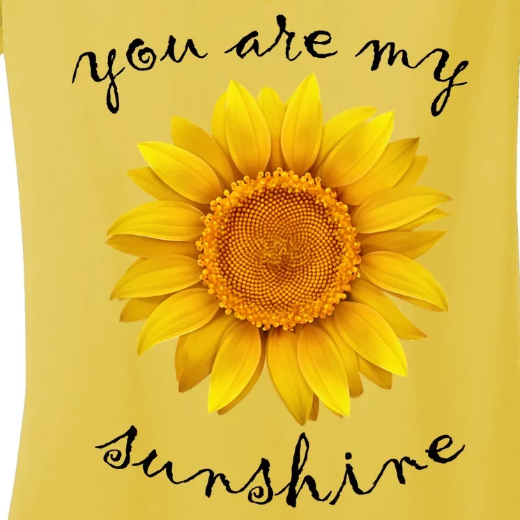 You Are My Sunshine Sunflower Women's V-Neck T-Shirt