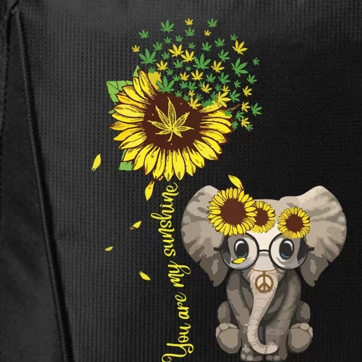 You Are My Sunshine Hippie Sunflower Elephant City Backpack