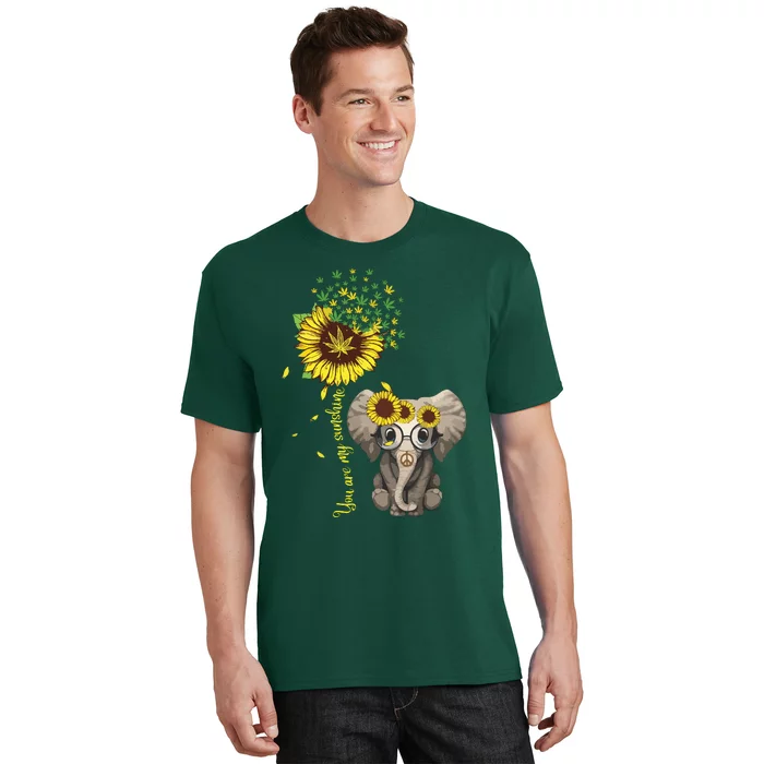 You Are My Sunshine Hippie Sunflower Elephant T-Shirt