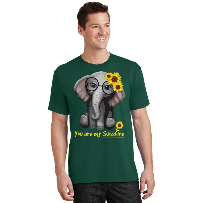 You Are My Sunshine Elephants Sunflowers Clothes Elephant T-Shirt