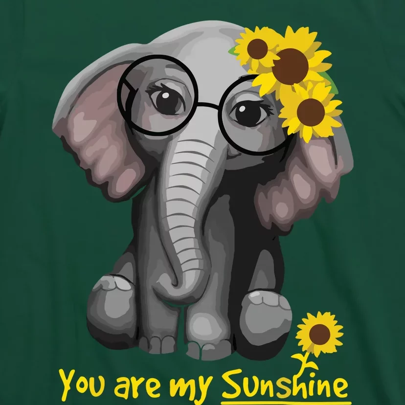 You Are My Sunshine Elephants Sunflowers Clothes Elephant T-Shirt