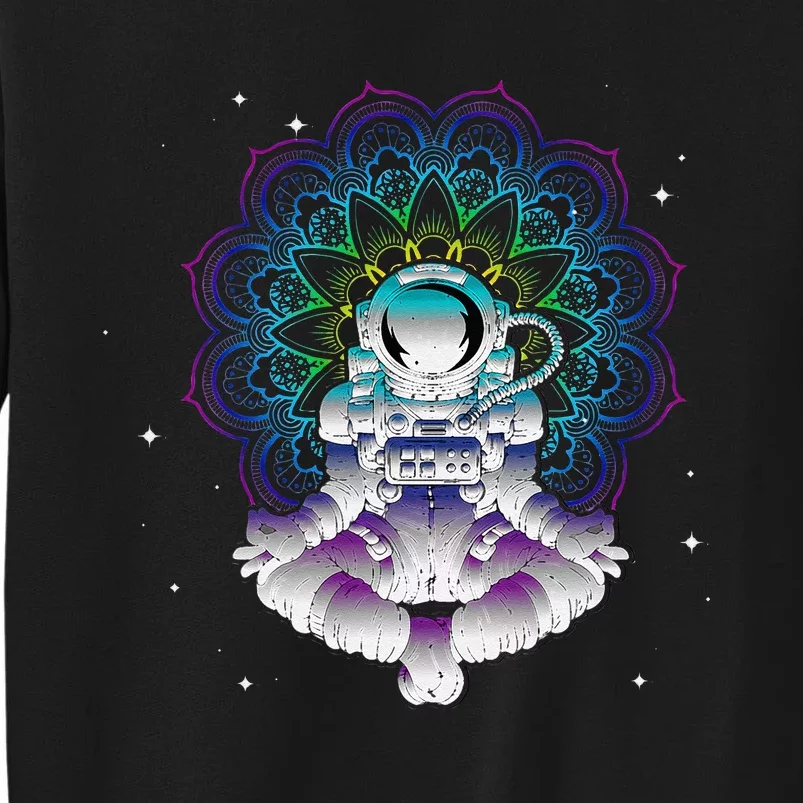 Yoga Astronaut Mandala Zen Meditation Lotus Pose Tall Sweatshirt