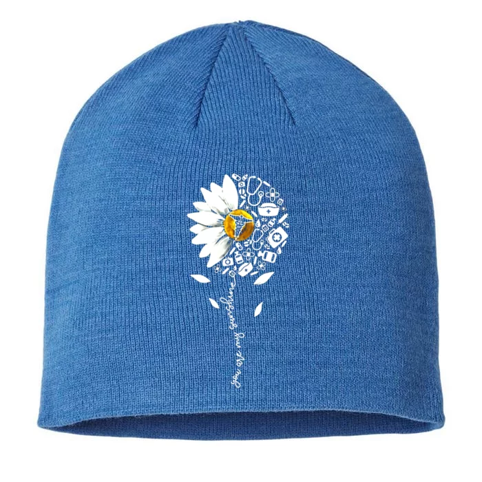 You Are My Sunshine National Nurses Day Sunflower Daisy Gift 8 1/2in Sustainable Knit Beanie