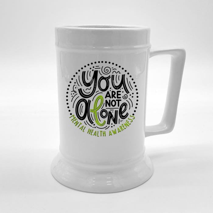 You Are Not Alone Mental Health Awareness Front & Back Beer Stein