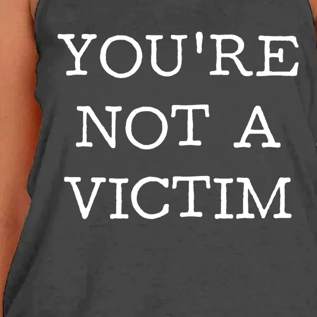 You Are Not A Victim Women's Knotted Racerback Tank