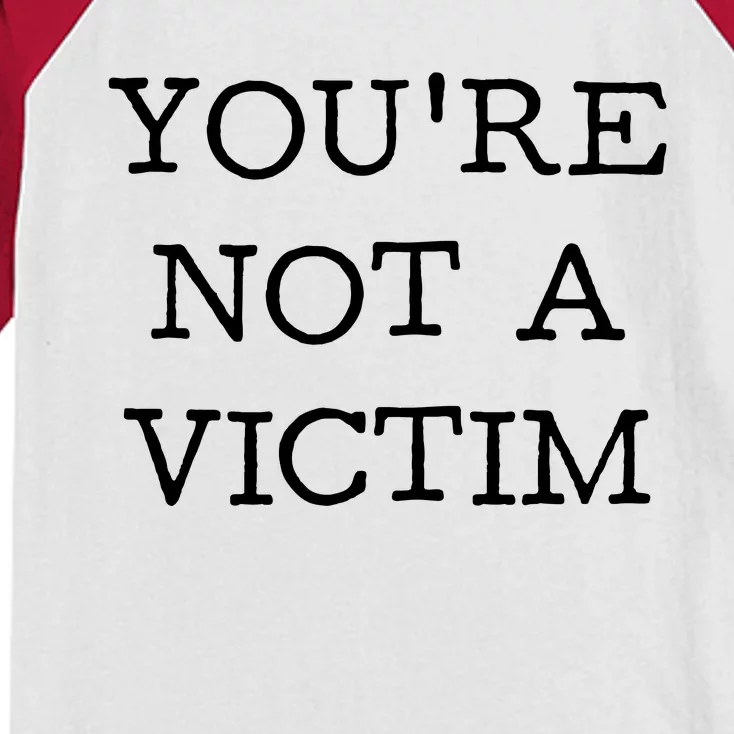 You Are Not A Victim Kids Colorblock Raglan Jersey