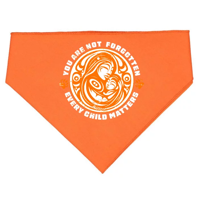 You Are Not Forgotten Every Child Matters Wear Orange National Indigenous People USA-Made Doggie Bandana