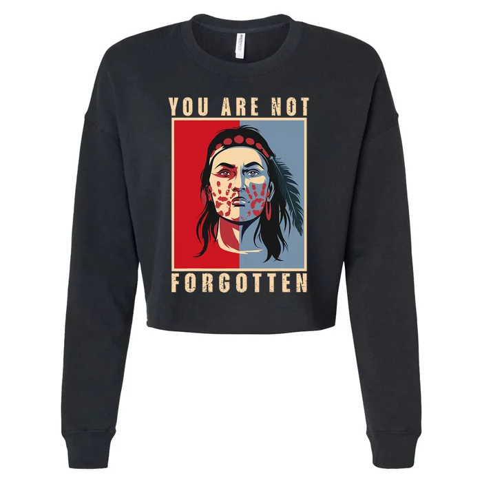 You Are Not Forgotten Mmiw Awareness Native American Indian Cropped Pullover Crew