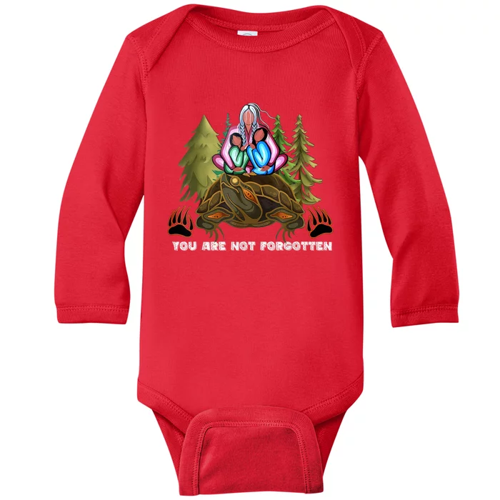 You Are Not Forgotten I Native American Women Mmiw Awareness Baby Long Sleeve Bodysuit