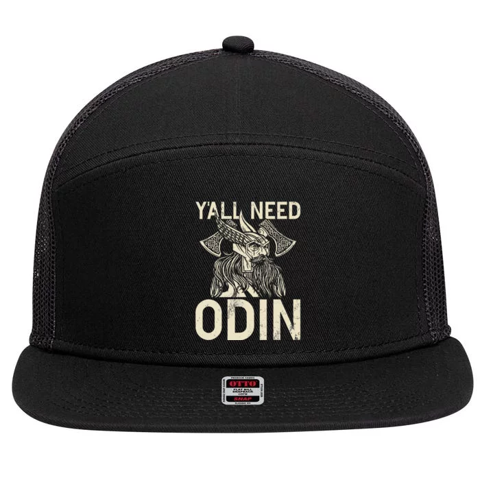 Y All Need Odin Viking 7 Panel Mesh Trucker Snapback Hat