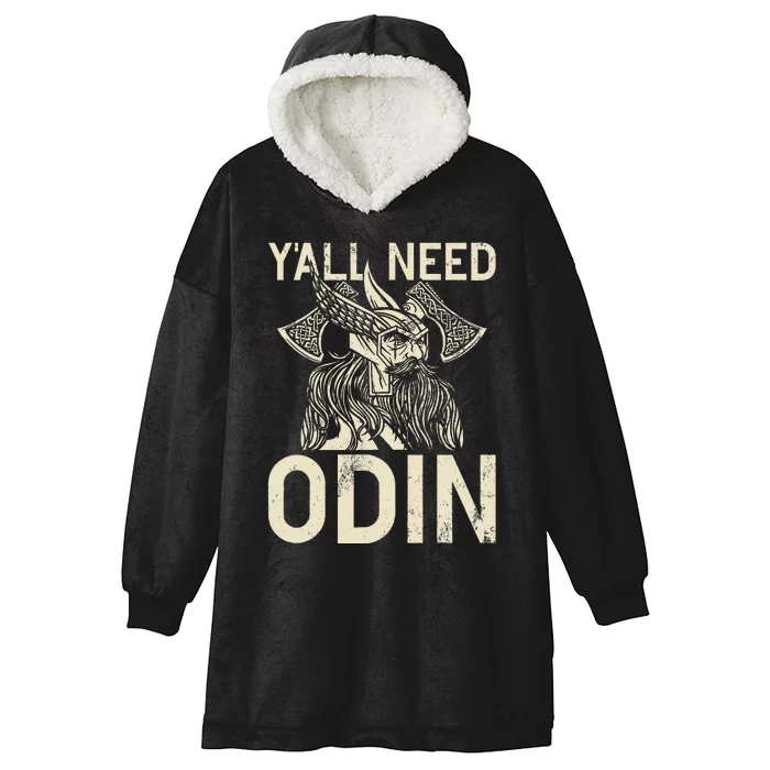 Y All Need Odin Viking Hooded Wearable Blanket