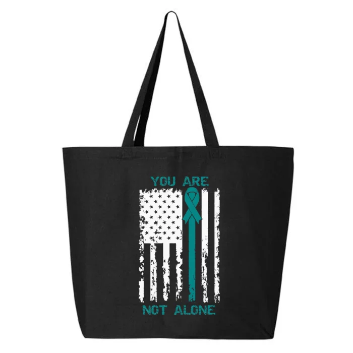 You Are Not Alone Sexual Assault Awareness American Flag 25L Jumbo Tote