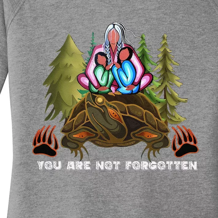 You Are Not Forgotten I Native American Women Mmiw Awareness Gift Women's Perfect Tri Tunic Long Sleeve Shirt