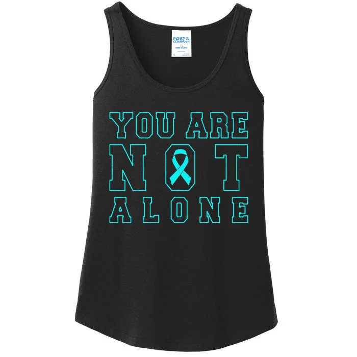 You Are Not Alone Sexual Assault Awareness Month Ladies Essential Tank