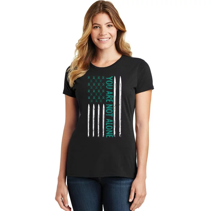 You Are Not Alone Sexual Assault Awareness Survivor Gift Women's T-Shirt