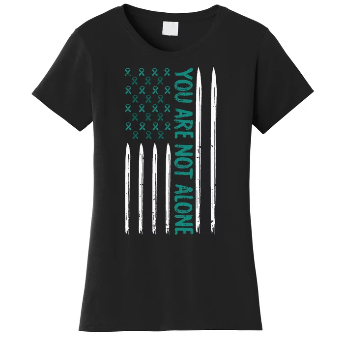 You Are Not Alone Sexual Assault Awareness Survivor Gift Women's T-Shirt