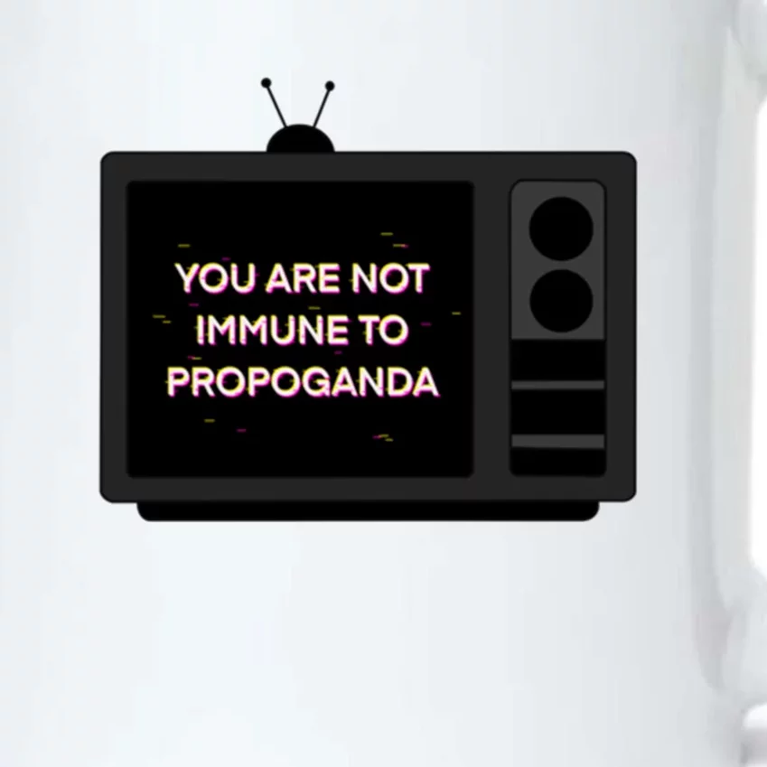 You Are Not Immune To Propoganda Glitch Tv Black Color Changing Mug