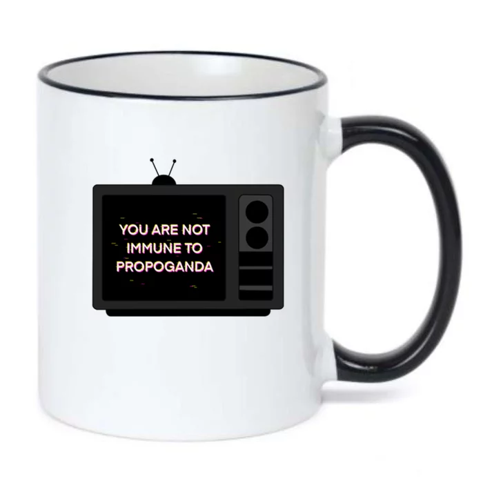 You Are Not Immune To Propoganda Glitch Tv Black Color Changing Mug