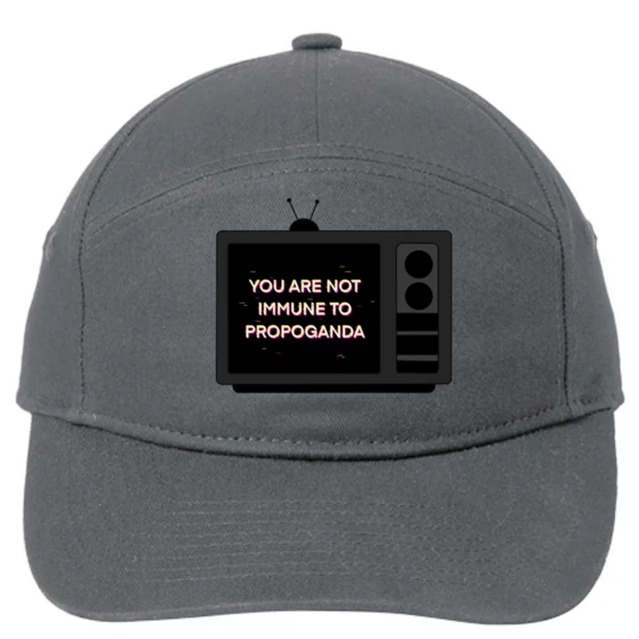 You Are Not Immune To Propoganda Glitch Tv 7-Panel Snapback Hat