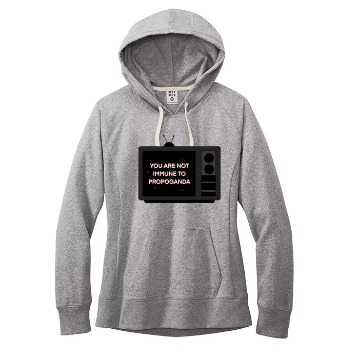 You Are Not Immune To Propoganda Glitch Tv Women's Fleece Hoodie