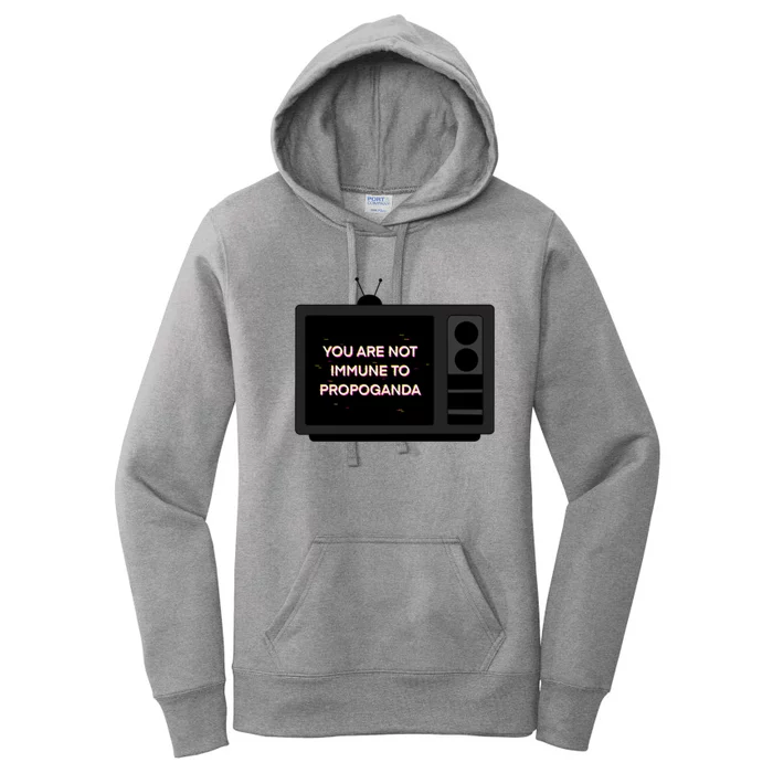 You Are Not Immune To Propoganda Glitch Tv Women's Pullover Hoodie