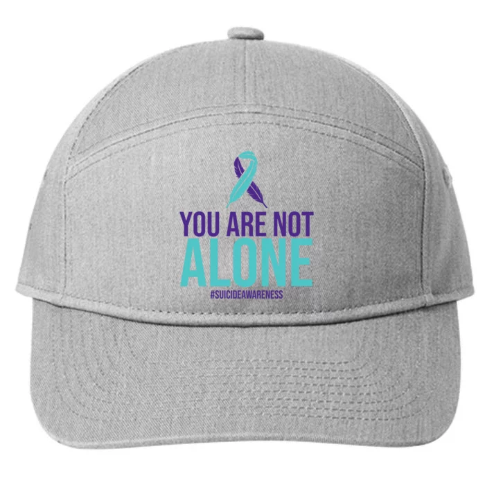 You Are Not Alone Sucide Awareness Ribbon 7-Panel Snapback Hat