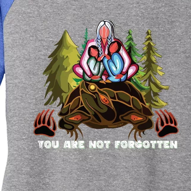 You Are Not Forgotten I Native American Women Mmiw Awareness Women's Tri-Blend 3/4-Sleeve Raglan Shirt