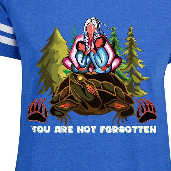 You Are Not Forgotten I Native American Women Mmiw Awareness Enza Ladies Jersey Football T-Shirt