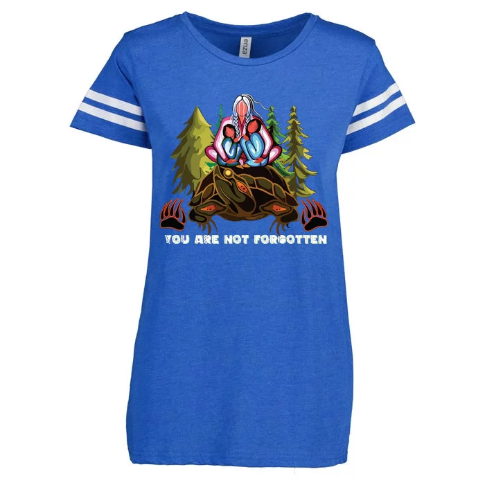 You Are Not Forgotten I Native American Women Mmiw Awareness Enza Ladies Jersey Football T-Shirt