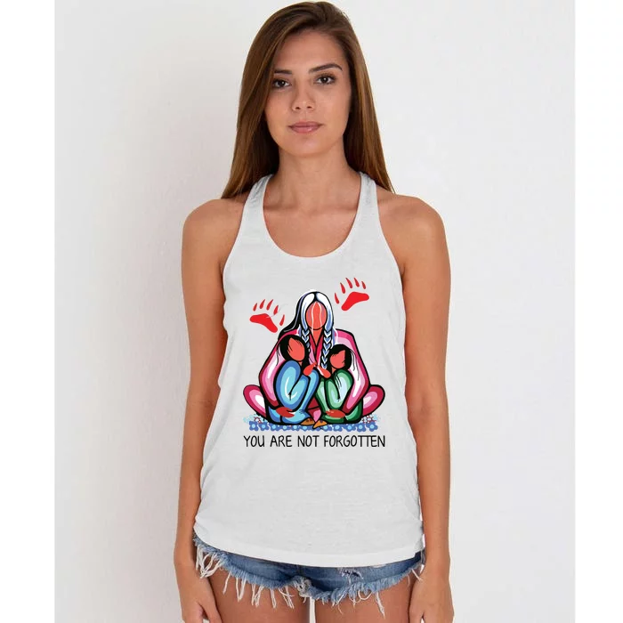 You Are Not Forgotten Women's Knotted Racerback Tank