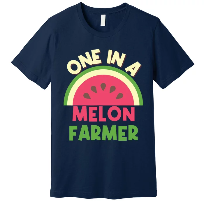 You Are One In A Melon Farmer Watermelon Lover Farmer Gift Premium T-Shirt