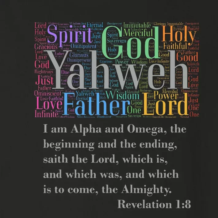 Yahweh Attributes of God I AM Alpha & Omega Rev. 18 Toddler Long Sleeve Shirt