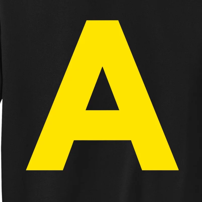 Yellow A On Red For Alvin Costume Halloween Fancy Dress Sweatshirt