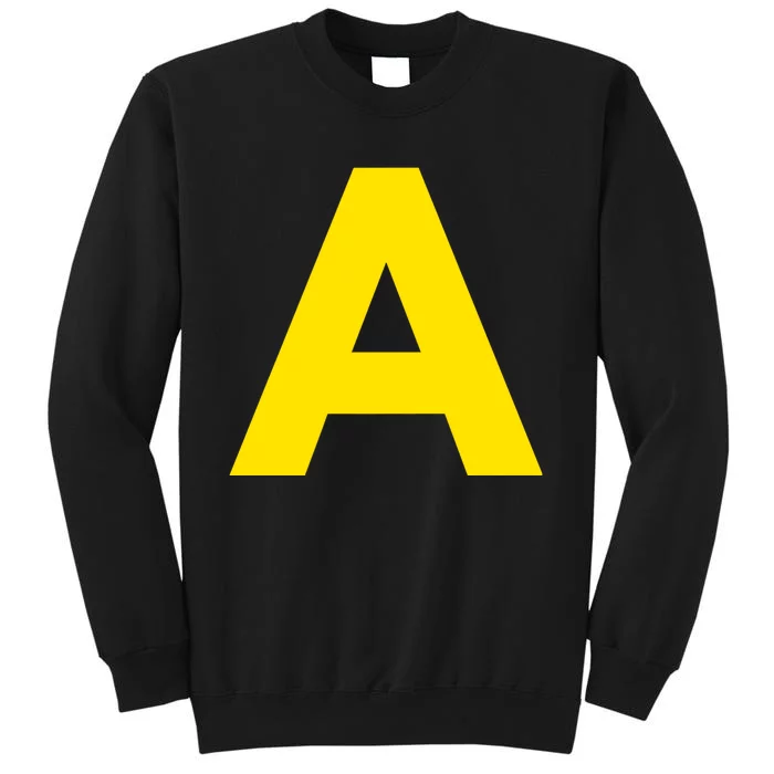 Yellow A On Red For Alvin Costume Halloween Fancy Dress Sweatshirt