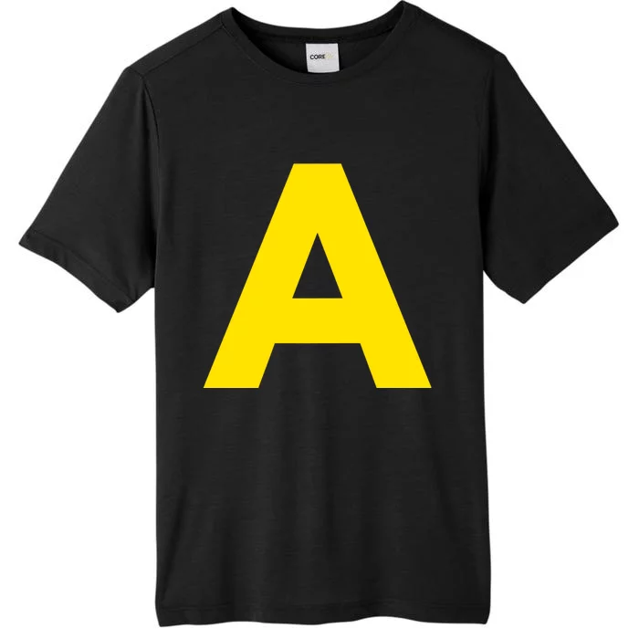 Yellow A On Red For Alvin Costume Halloween Fancy Dress ChromaSoft Performance T-Shirt