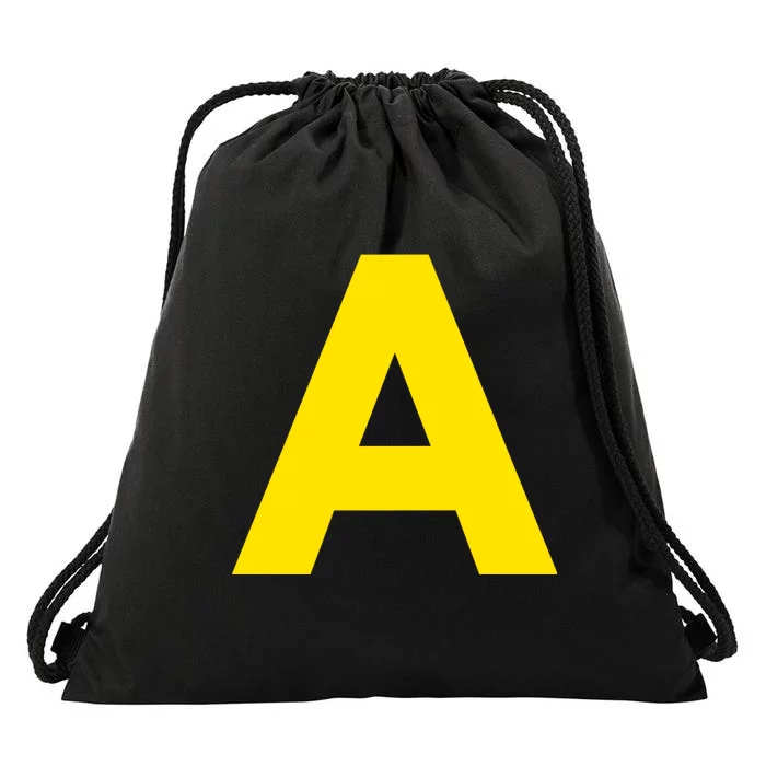 Yellow A On Red For Alvin Costume Halloween Fancy Dress Drawstring Bag