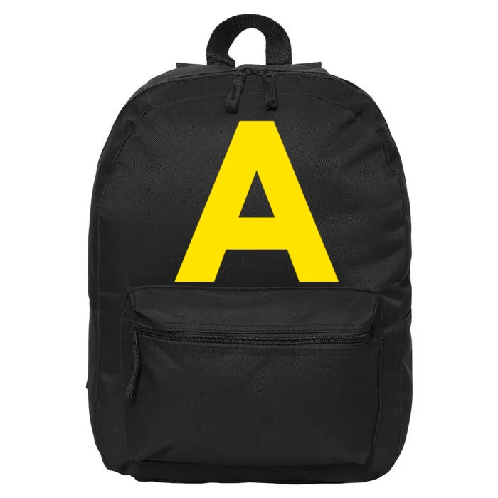 Yellow A On Red For Alvin Costume Halloween Fancy Dress 16 in Basic Backpack