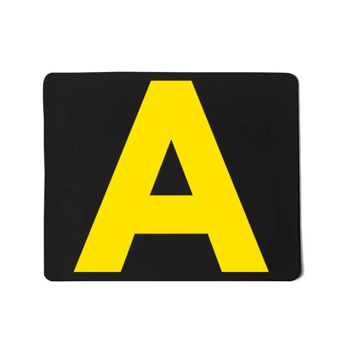 Yellow A On Red For Alvin Costume Halloween Fancy Dress Mousepad