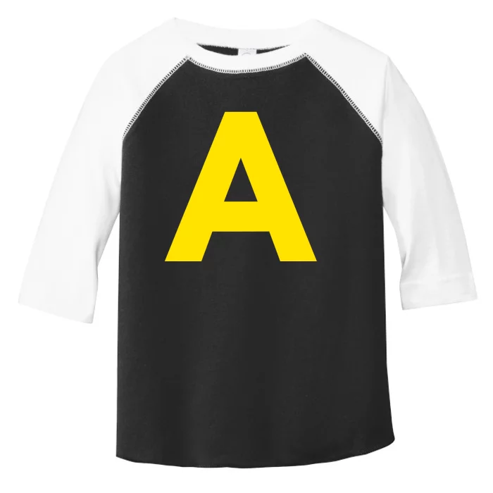 Yellow A On Red For Alvin Costume Halloween Fancy Dress Toddler Fine Jersey T-Shirt