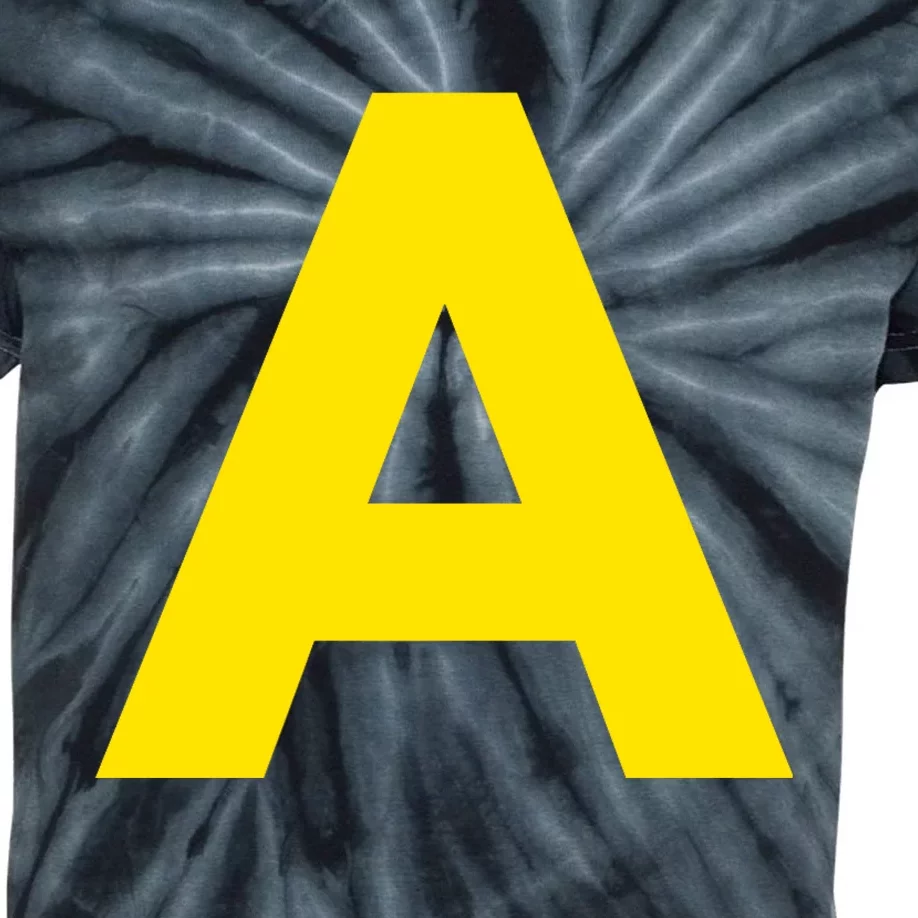 Yellow A On Red For Alvin Costume Halloween Fancy Dress Kids Tie-Dye T-Shirt